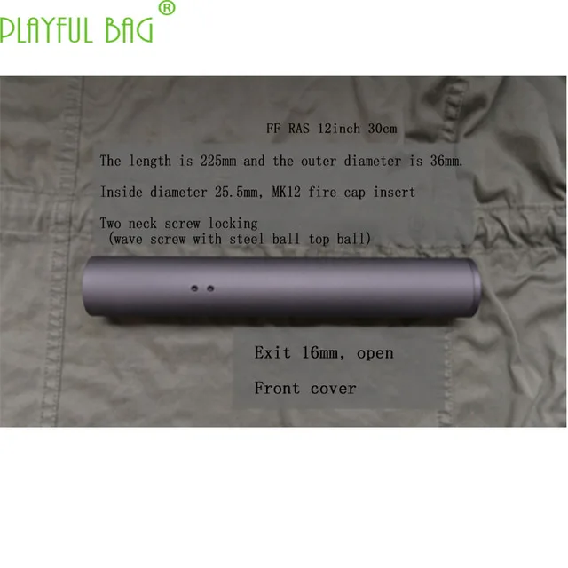 1pcs FFRAS обновленный материал fishbone MK12-MOD1 аксессуары черный бык AR-TTM-BD556 модифицированный резьбовой порт общий водяной пистолет M27 - Цвет: 1pcs