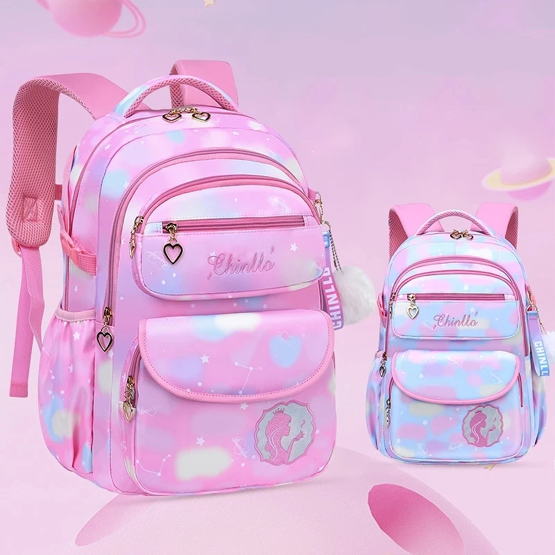 All for School Primary Grade 1-6  Fashion Orthopedic Schoolbag for Children Girls Princess Students TRAVEL BAG School Backpack