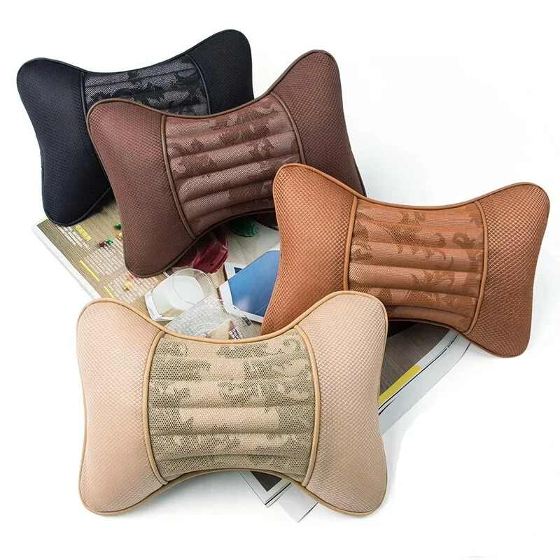 2Pcs/Set 6Colors Upscale Cotton Breathable Hi-Quality Car Neck Pillow Headrest Mesh Auto Universal Cushion Car-styling NEW Hot | Автомобили