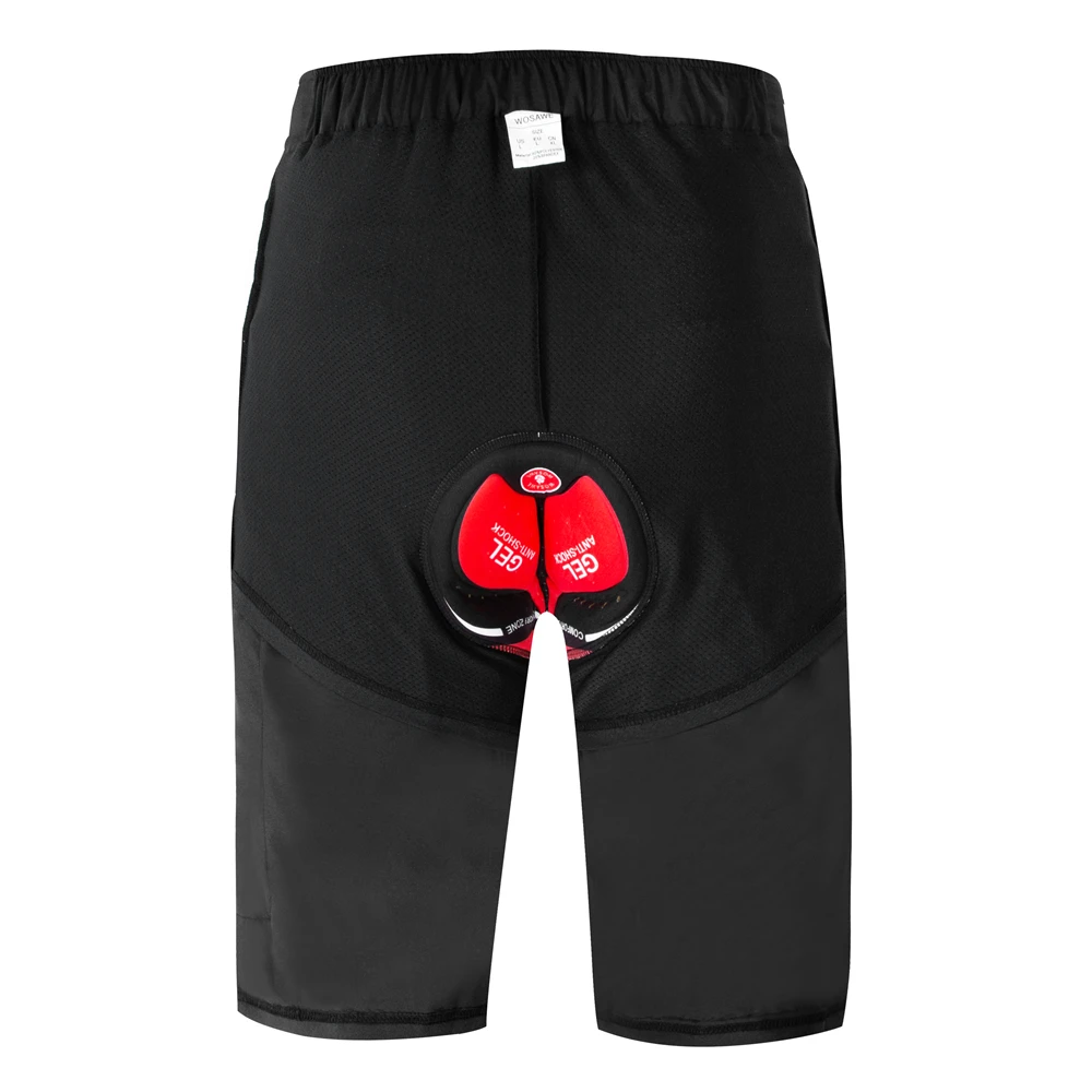 

Non-Remove Cycling Shorts Gel Pad Cycle Underwear Bicycle Trousers MTB Downhill Shorts Loose Fit Outdoor Men's Bike Shorts