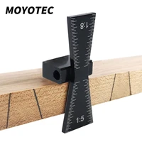 moyotec woodworking tools dovetail jig template carpenter hand marker guide tool wood joint gauge with scale scribing measuring
