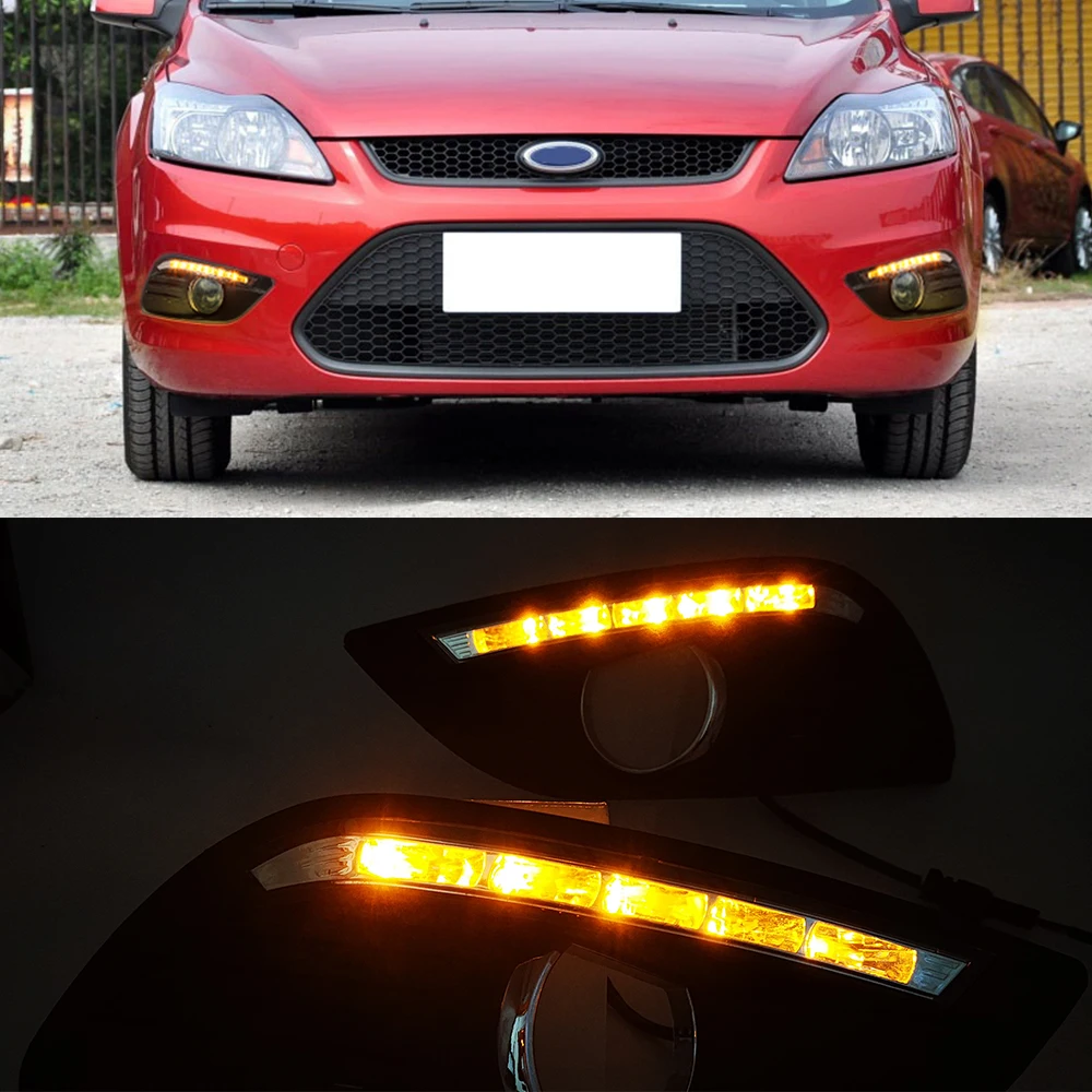 Автомобильные мигающие дневные ходовые огни для Ford Focus Sedan светодиодный
