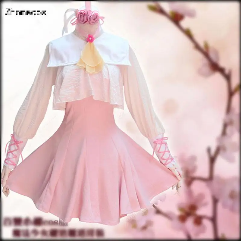 Аниме карточка каптор Сакура КИНОМОТО Сакура косплей костюм розовый Лолита платье Хеллоуин Косплей костюмы