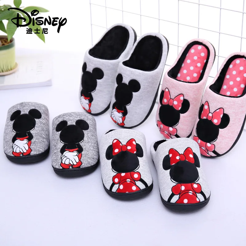 Disney/Детские хлопковые тапочки новые зимние домашние теплые Нескользящие для