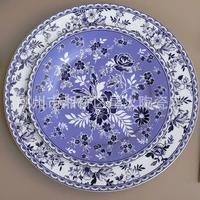 creative ceramic flower tableware western plate flat plate steak plate high grade home ceramic plate platos diner plate