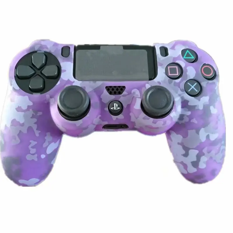 Color J Мягкий резиновый силиконовый джойстик для геймпада, чехол для sony DualShock 4 PlayStation 4 PS 4 Pro, тонкий чехол для контроллера, аксессуар - Цвет: Color J