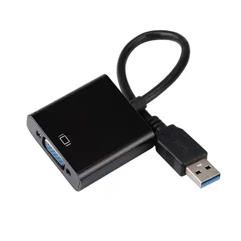 Адаптер USB на VGA, внешняя видеокарта USB 2,0/3,0 на VGA, мультипреобразователь дисплея для настольного ПК, монитора, проектора