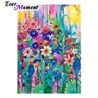 Картина из страз Ever Moment, картина ручной работы с цветами, квадратные стразы, алмазная вышивка ASF1877