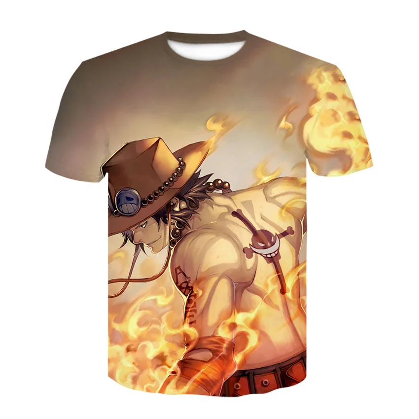 Новая футболка с Луффи из одного предмета Повседневная футболка уличная Мужская футболка с круглым вырезом Одежда для мальчиков футболка летние футболки с аниме