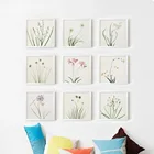 Современные минималистичные цветы холст картина небольшой свежий зеленый завод фото стены искусства постер гостиной украшения картины росписи