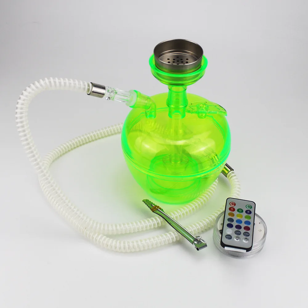 Акриловый кальян в форме яблока со светодиодной подсветильник кой угольные