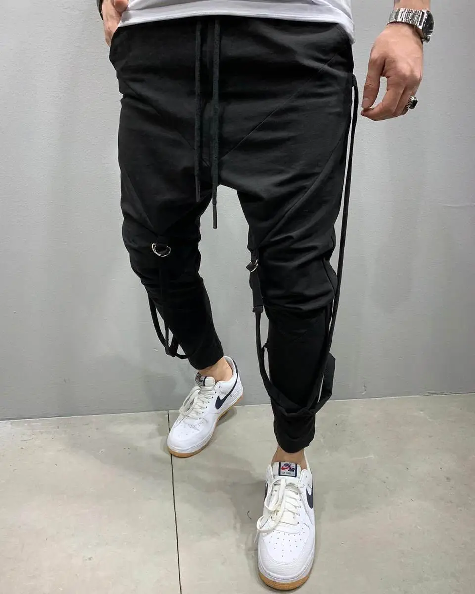 

Hit man of 2020 autumn winters is recreational sports pants pants condole personality hip-hop fitness feet mouth movement