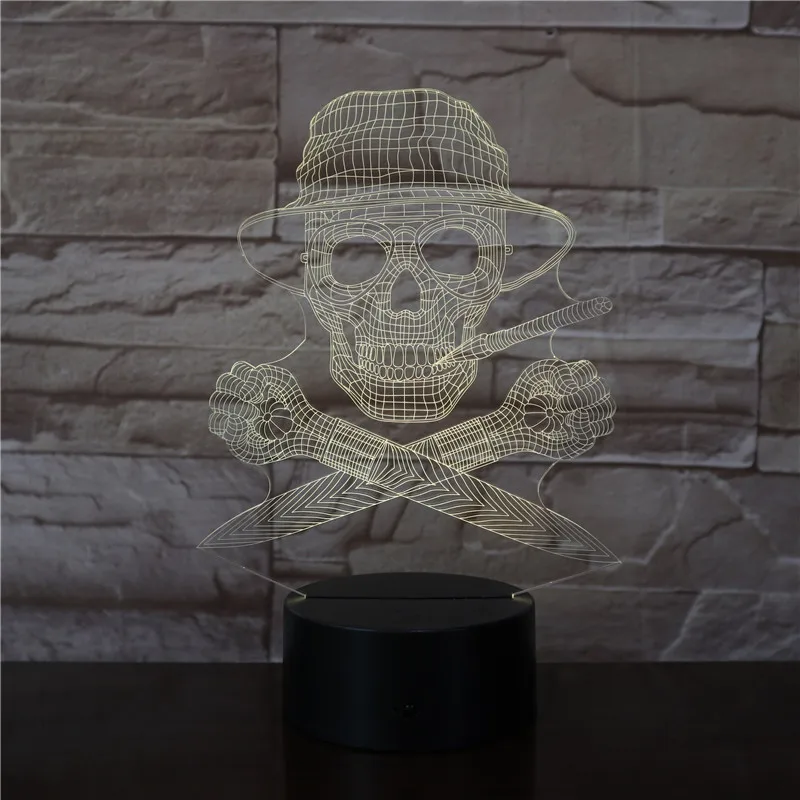 3d светодиодная лампа в виде черепа атмосферные ночники с сенсорным датчиком для