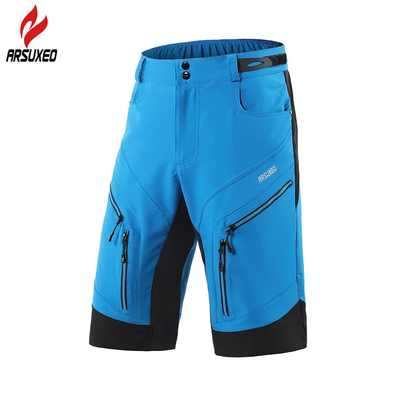 ARSUXEO Men's Cycling Shorts Loose Fit Light Waterproof Outdoor Sports Shorts Mountain Bike Bicycle Riding Downhill MTB Shorts  - buy with discount