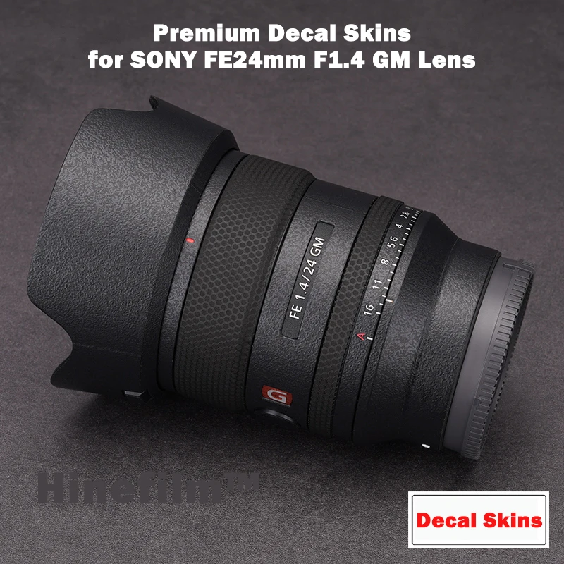 Protetora do Envoltório do Vinil da Lente Protetor do Decalque da Lente Peles da Capa 1.4gm para Sony Película F1.4 gm Anti-risco 24gm – Fe24 Fe24mm