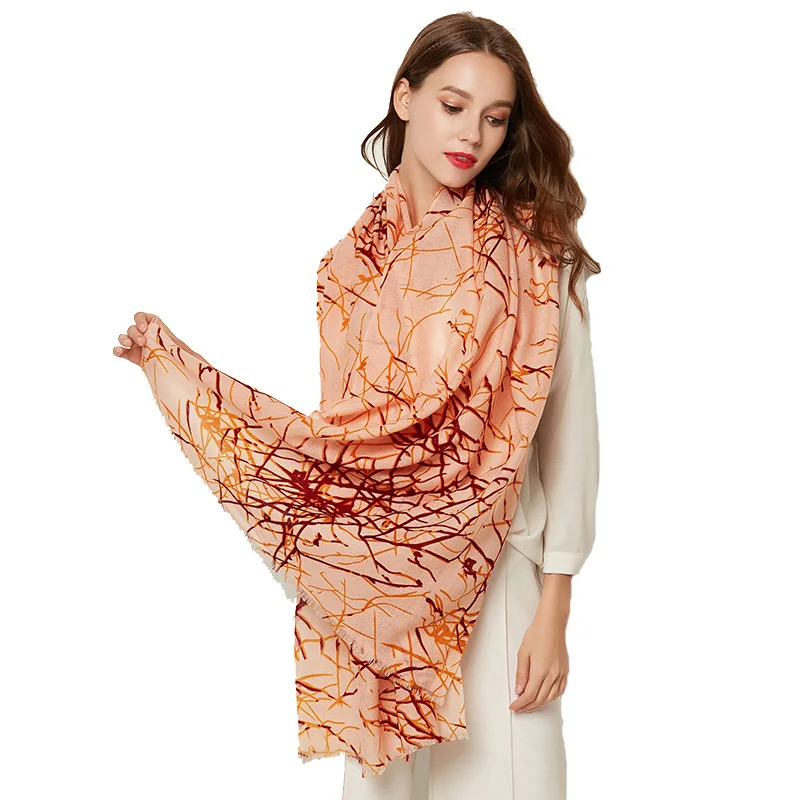 

Wool scarf women's autumn and winter all-match thickening warmth oversized air-conditioning shawl dual-use winter bib