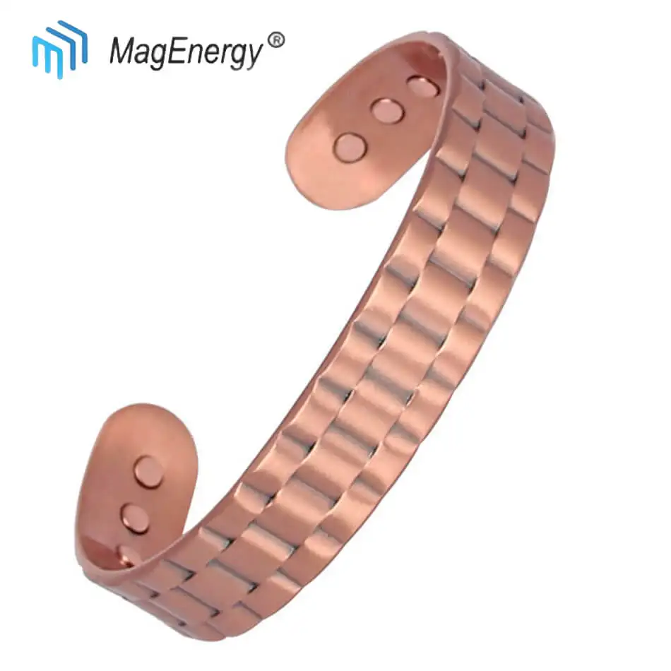 MagEnergy мужской медный браслет магнитные браслеты для боли мощный магнит прочность
