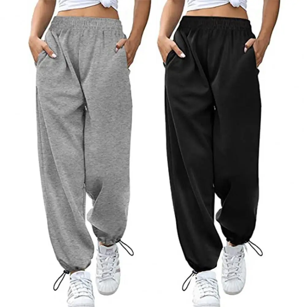 

Women Pants Jogging Pants Baggy Pants Women Long Straight Wide Leg Casual Pants Solid Color Loose Trousers Autumn Ankle Tied