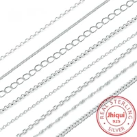 100cm 925 sterling silver chain for diy bracelet necklace fine jewelry making jewelry accessories