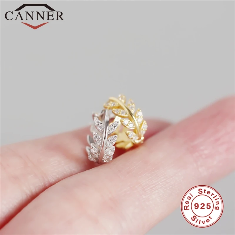 Женские серьги-кольца из стерлингового серебра 925 пробы с фианитом в виде