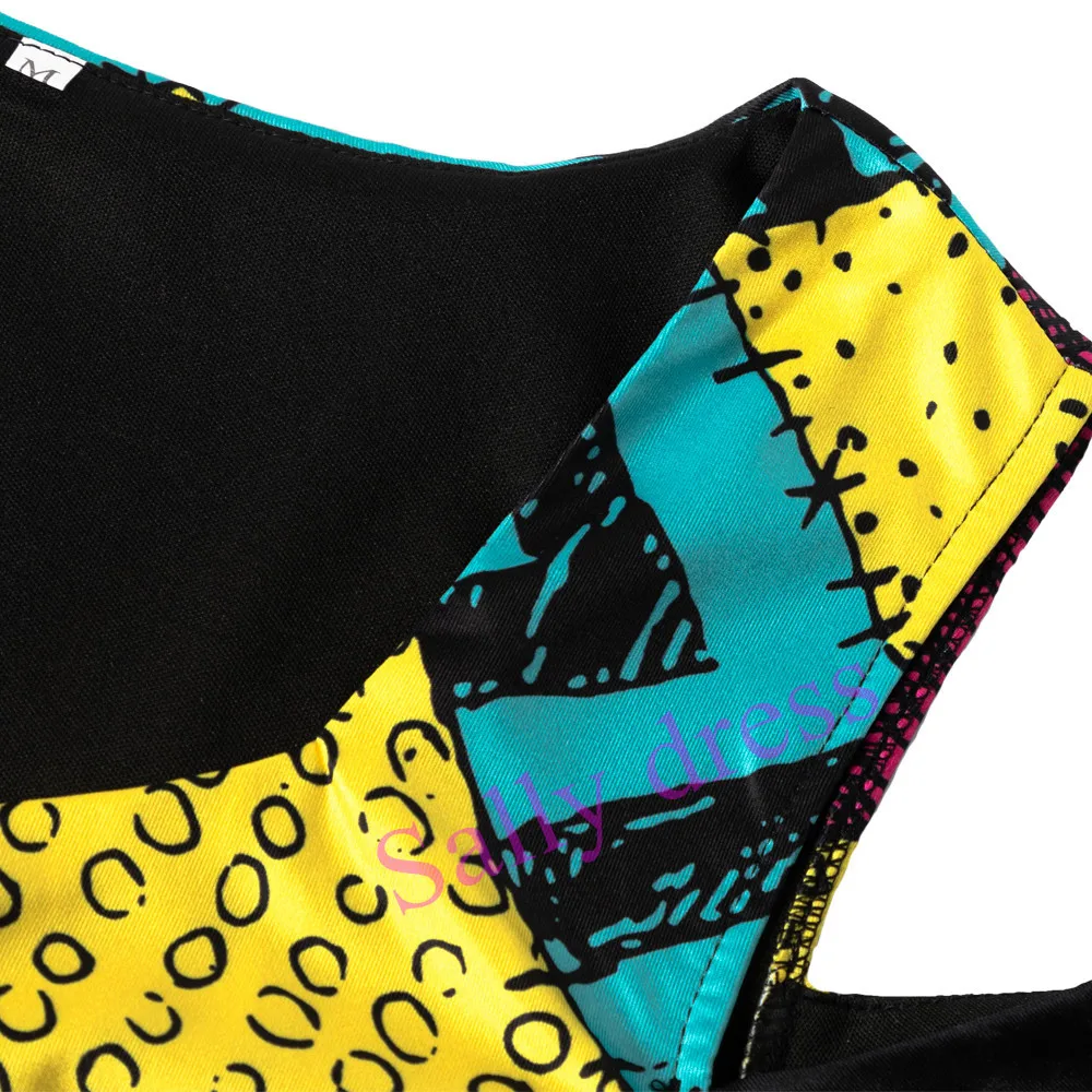 

Halloween Women Dress The Nightmare Before Christmas Sally Pitching Dress Knee Length Party Costume For Adult