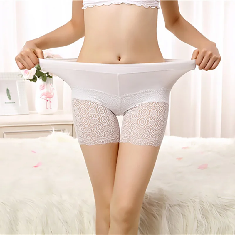 

Seamless Short Pants Women Sexy Lace Black Boyshorts Women Underwear Plus Size Safety Shorts Under Skirt Female Boxer Women