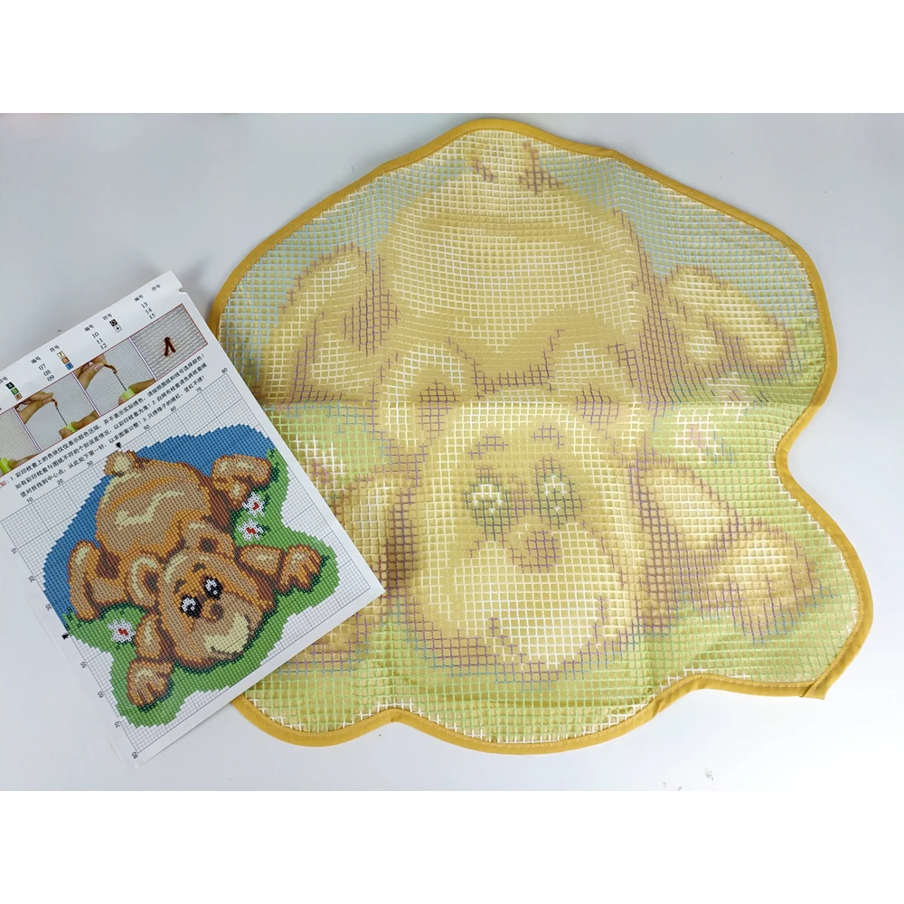 Набор крючков с застежкой ковер вязаный крючком Miss Bear акриловая пряжа печатный