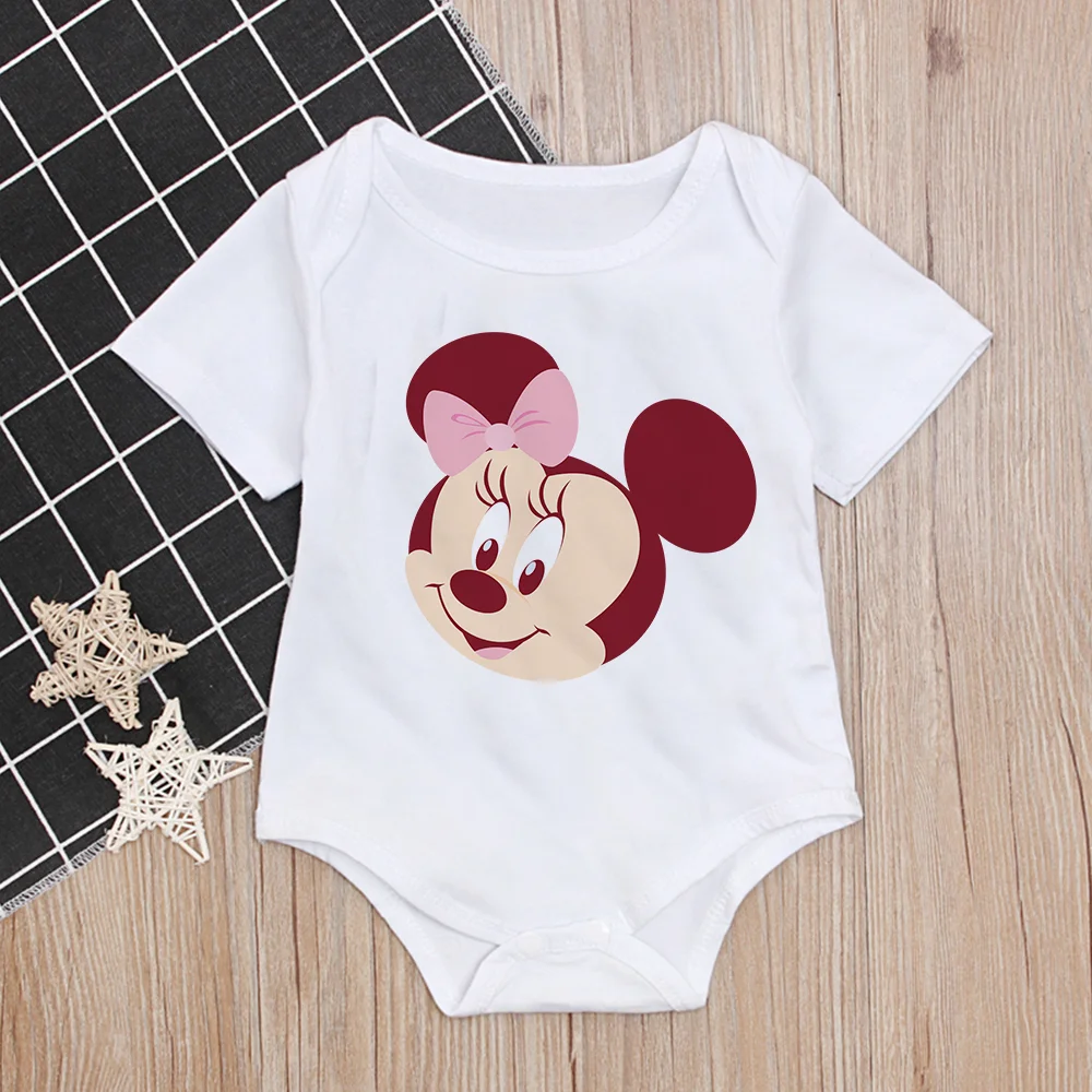 

Newborn Baby Summer Clothes 1pcs Baby Boys Girls Rompers Short Sleeve Clothing Roupas Infantis Mickey Mouse Printed Baby Clothes