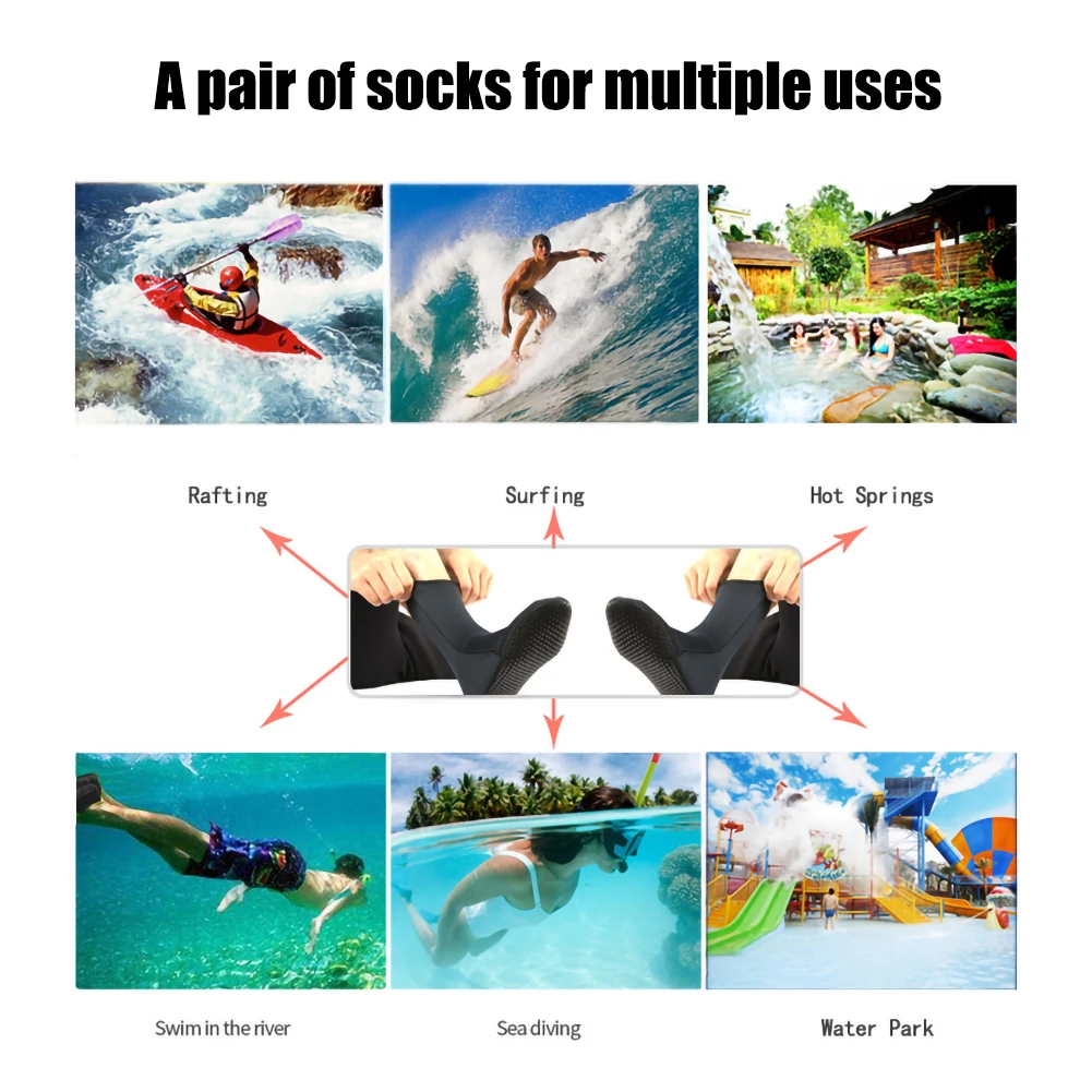 

3mm Neoprene Diving Socks Swim Water Boots Non-slip Beach Boots Wetsuit Shoes Warming Snorkeling Diving Surfing Socks For Adults