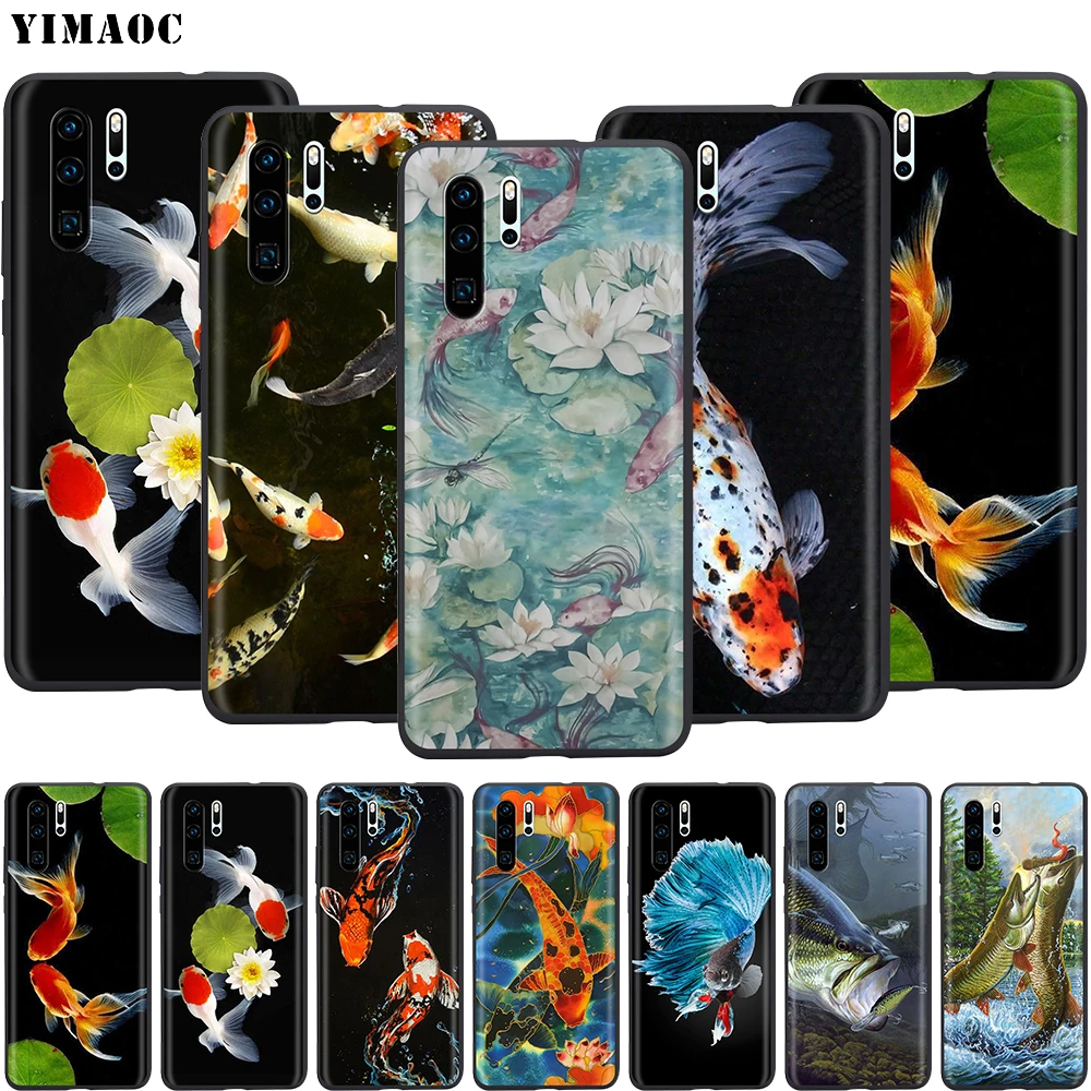Мягкий чехол YIMAOC для рыбалки карпа рыбы Huawei Nova 4E 5 5T Smart P9 Lite Y6 Y7 2019 Honor 8A 20S Pro Prime |