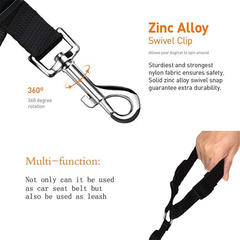 

Pet Products Universal Practical Cat Dog Safety Adjustable Car Seat Belt Harness Leash Puppy Seat-belt Travel Clip Strap Leads