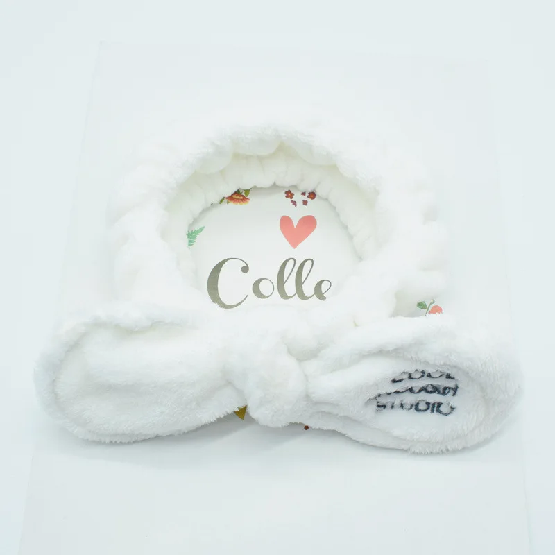 Женский милый удобный банный держатель для волос с большими ушками эластичная