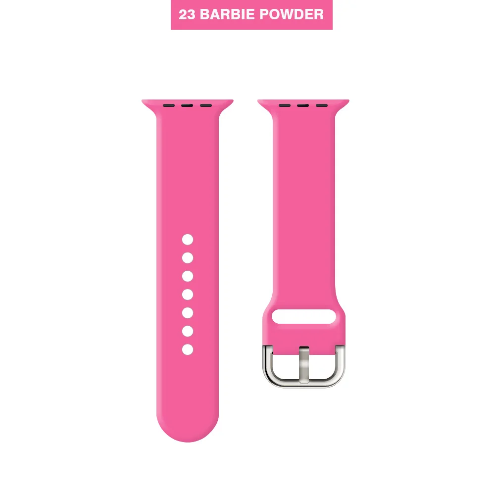 Barbie powder Мягкий силиконовый сменный спортивный ремешок для 38 мм Apple Watch Series1 2 42 мм наручный браслет ремешок для iWatch Sports Edition MU SEN - Цвет ремешка: Barbie powder