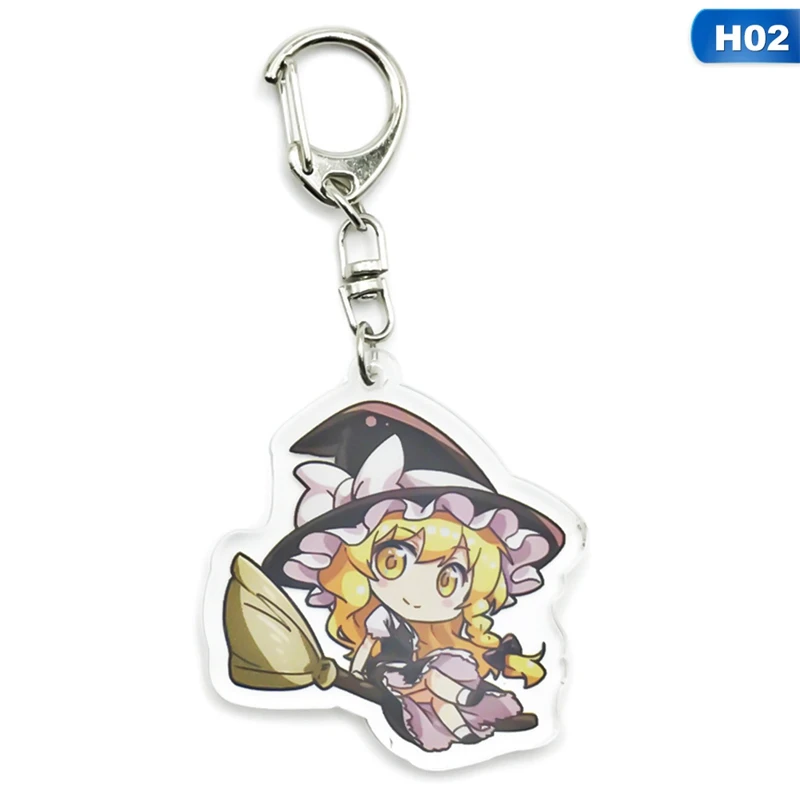 Брелок для ключей с подвеской в виде Аниме Touhou Project акриловый цепочка Hakurei Reimu Kirisame