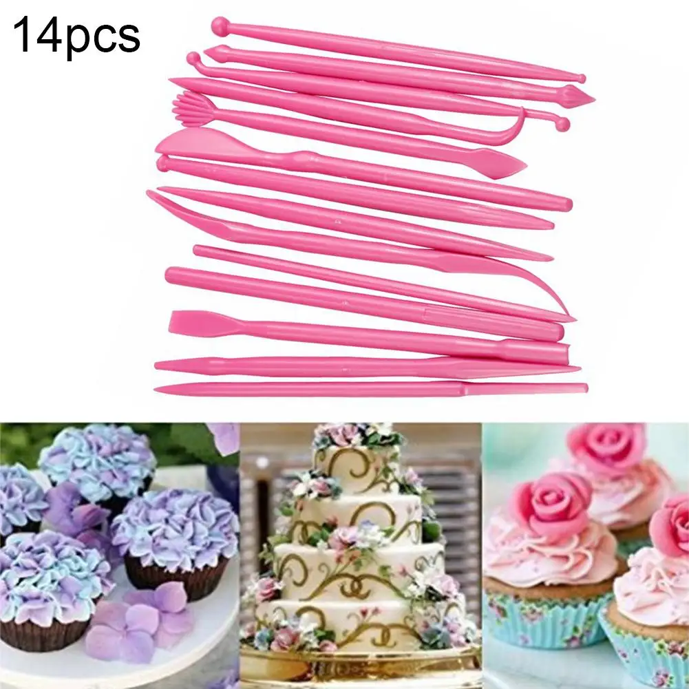 14 шт пластиковый помадка мини цветок для моделирования и резьбы группа