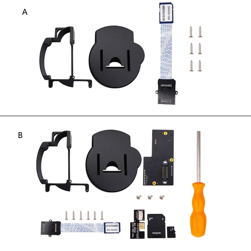 

3D Print Mount Kit with SD Card Extended Cable Extension Adapter/Screwdriver Accessory Set Compatible with NGC GC Loader
