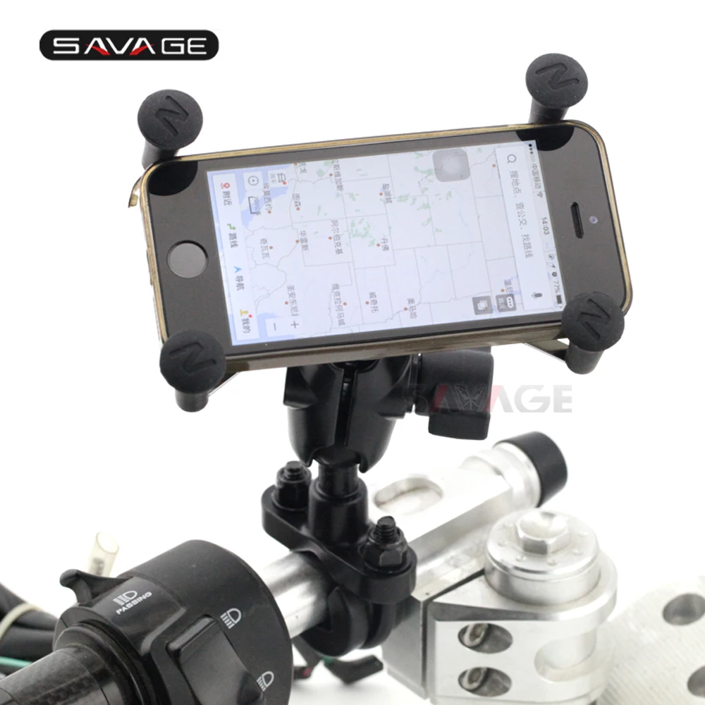 GPS Navigation Bracket Phone Holder USB Charger For BAJAJ Pulsar 200NS 2012-2016 Motorcycle Accessories Support Stand X-Grip | Автомобили