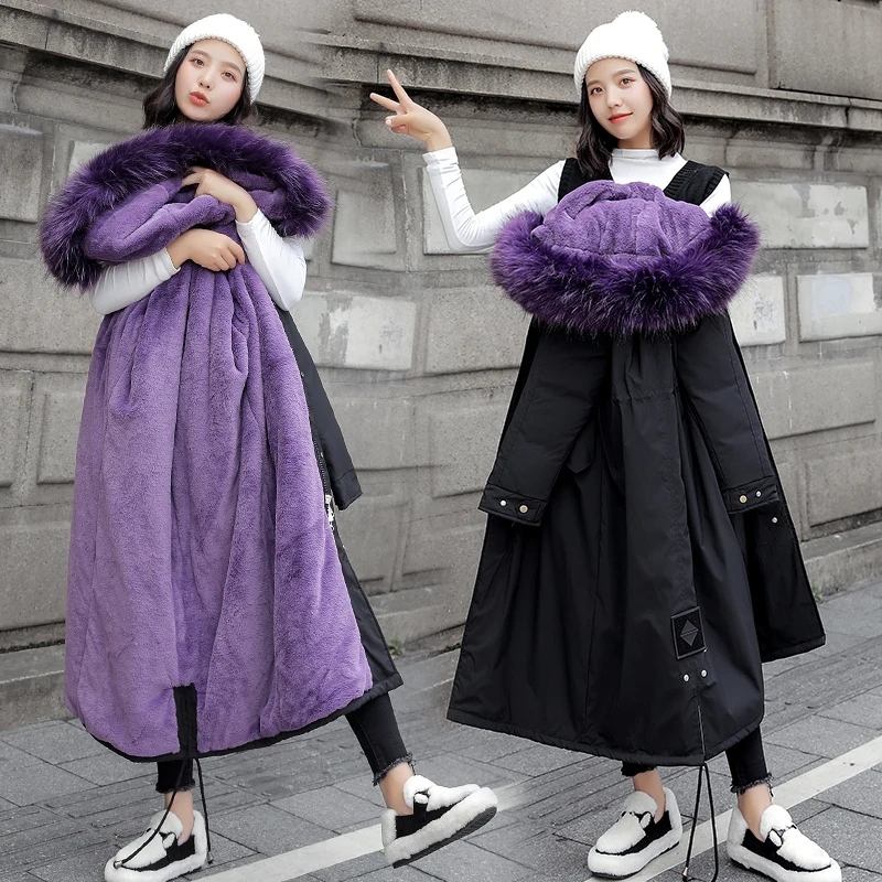 Женская зимняя куртка с подкладкой из толстого хлопка верхняя одежда размера