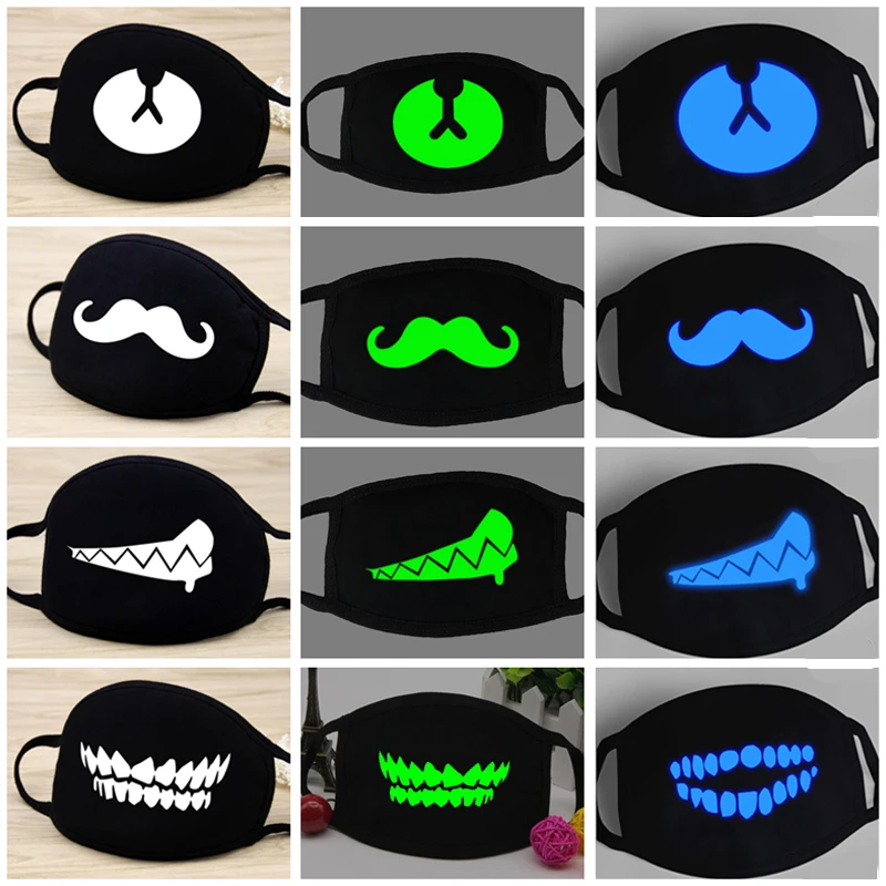 Маска хлопковая для мужчин и женщин теплый мультяшный череп маскарада Хэллоуина