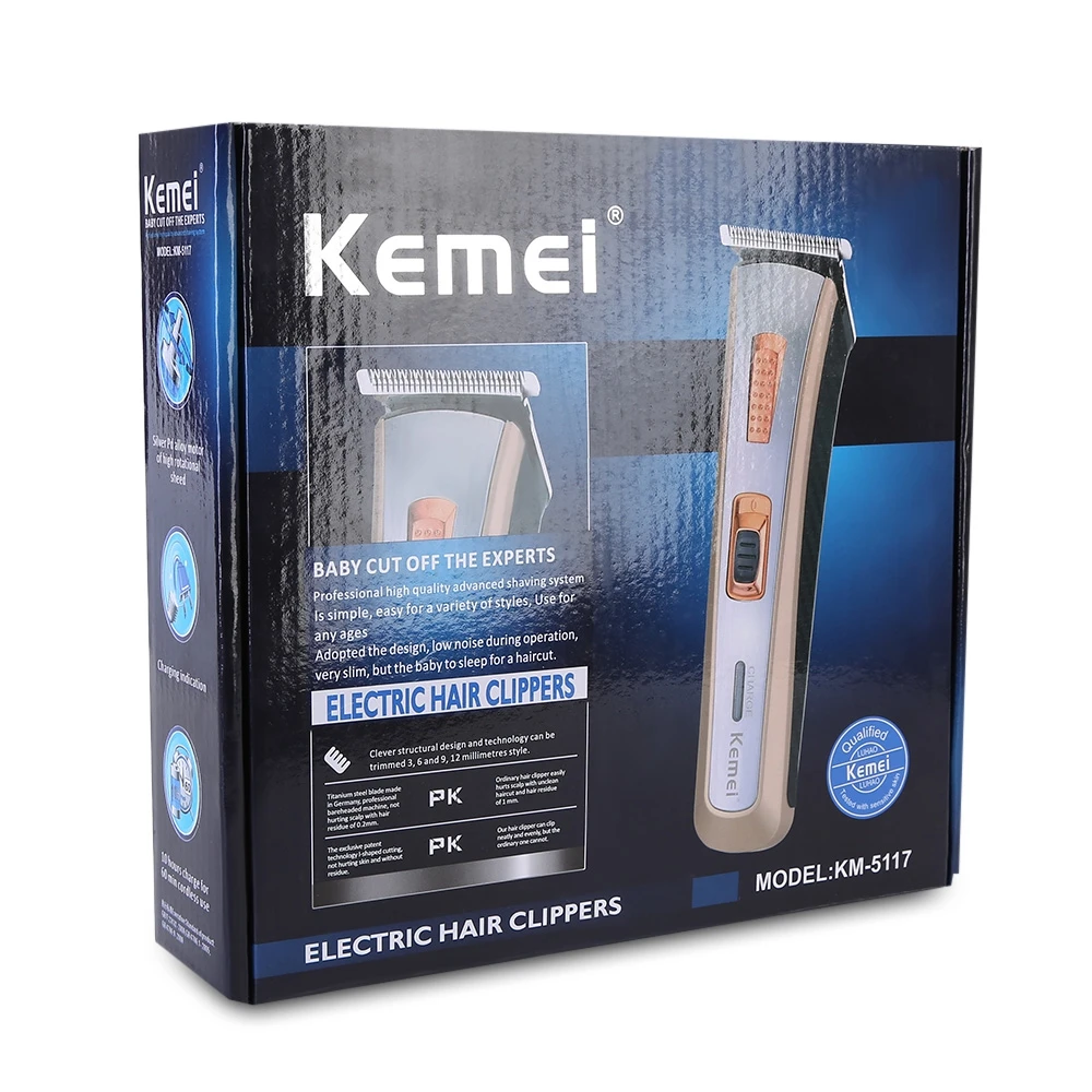 

Kemei Electric Haircut Clipper Trimmer Professional 220-240V Haircut Shaving Machine Adults Kid with Four Combs Barber Clippers