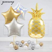 32inch digital golden sliver digital pineapple series balloons combination birthday wedding baby shower party globos decorations