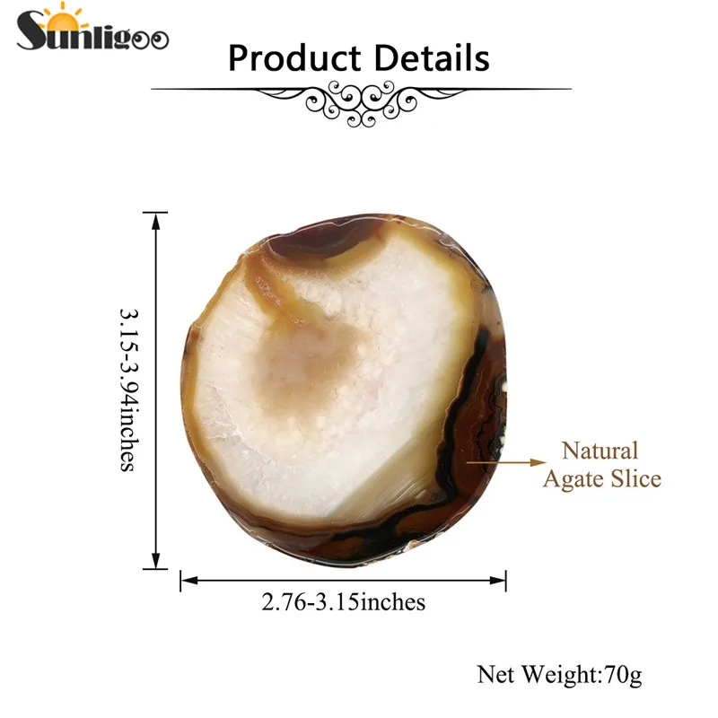 Sunligoo Прямая поставка коврик для стакана из агата подставки напитков