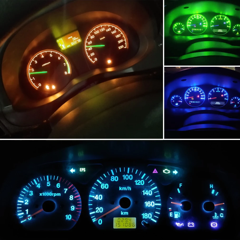 6 шт. T3 светодиодный T4.2 T4.7 Светодиодная лампа Canbus 3030SMD Индикатор салона автомобиля