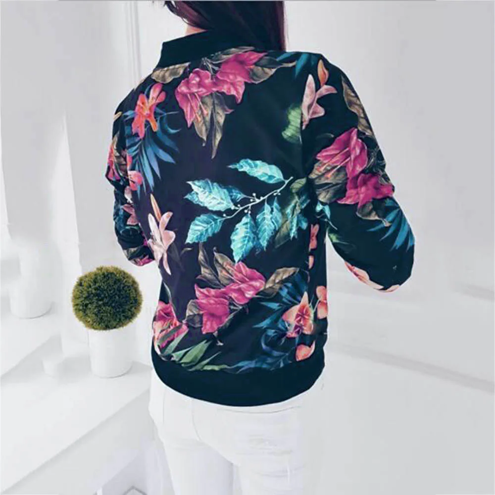 Женские куртки с цветочным принтом в стиле ретро женская короткая тонкая куртка