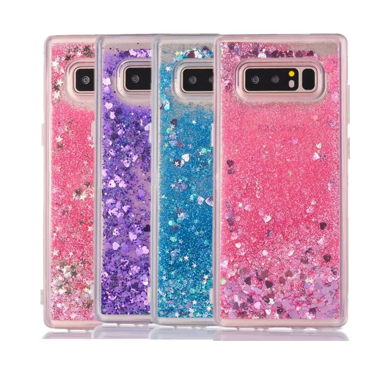 Liquid Case For Samsung Galaxy S10 5G S10e S9 S8 Plus S7 S6 Edge S5 Note 8 9 10 + Glitter Soft Phone Back Cover Coque Etui |