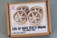 hobby design 124 16 rays te37 v wheels for tamiyaresinmetal wheelsdecals hd03 0617 model car modifications hand made model