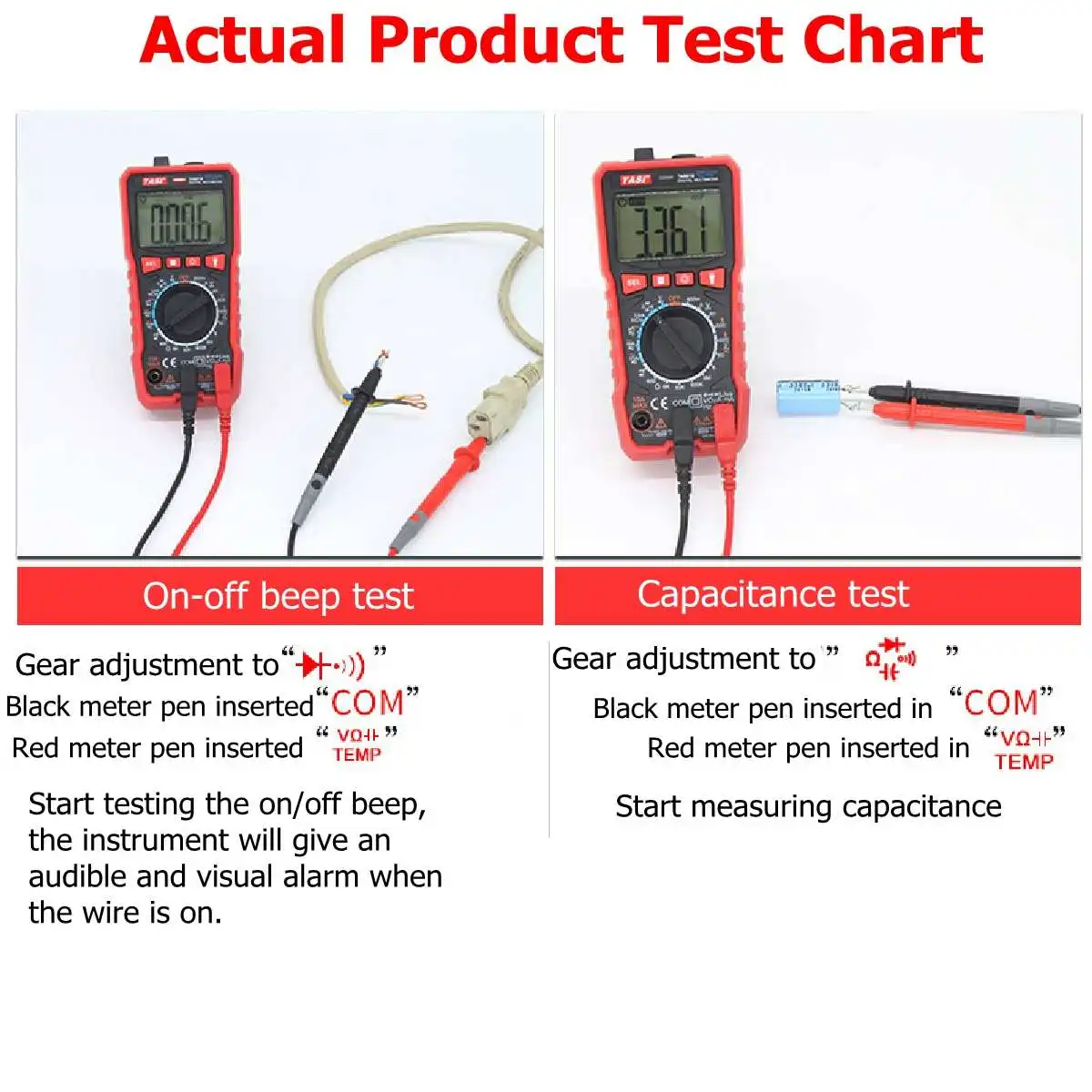 TA801C True RMS ЖК цифровой 9999 отсчетов автоматический мультиметр AC/DC тестер метр