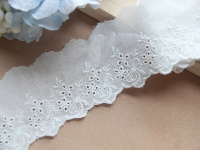 1 ярда в ширину: 5 см (2 дюйма) кружево с вышивкой виде бабочки для шитья рукоделия