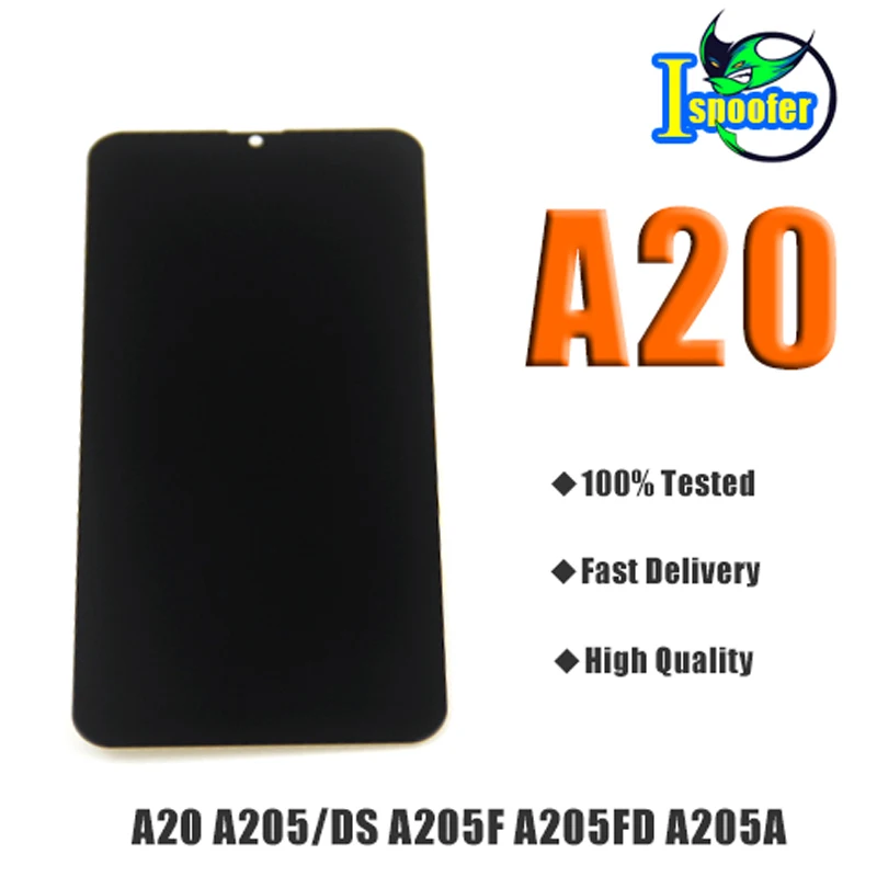 Сенсорный ЖК экран 720x1560 для Samsung Galaxy A20 100% тестирование дигитайзер в сборе SM A205