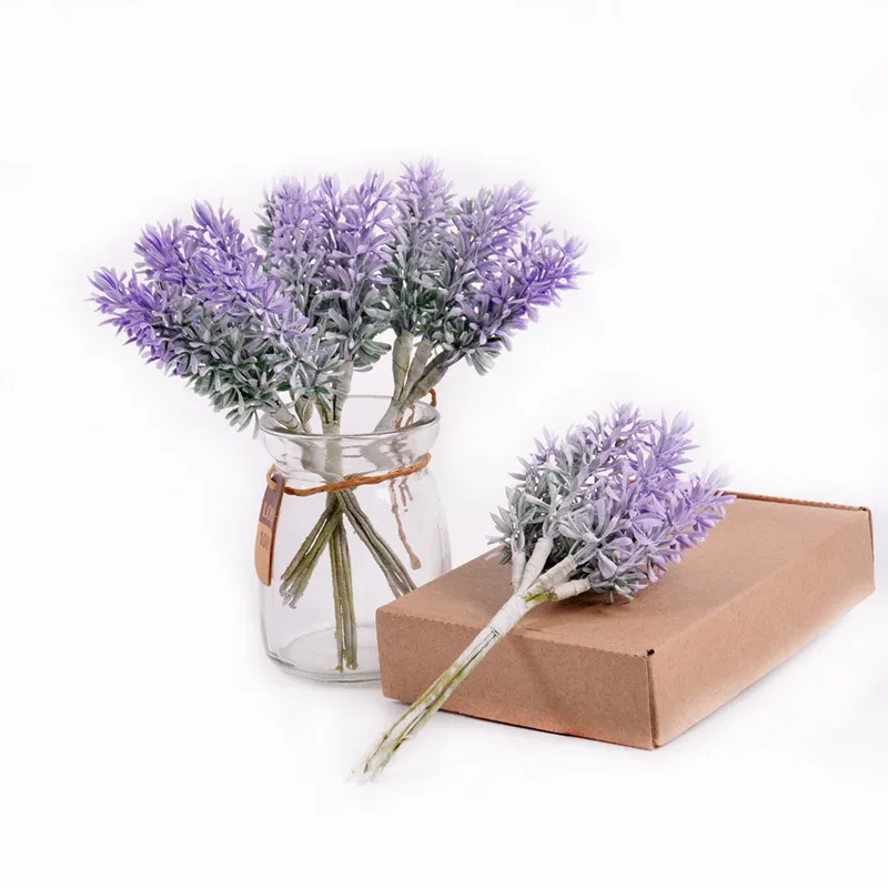 6 шт. искусственные цветы лаванды ручной работы рождественское свадебное